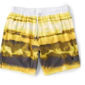 Spyder Men's Swim Trunks Board Shorts 7" Inseam Yellow White